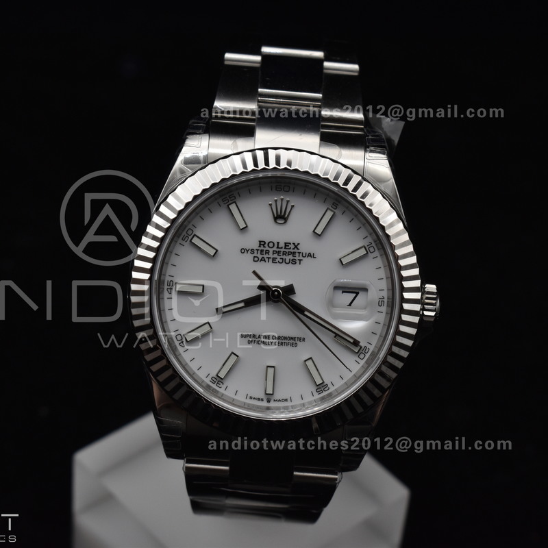 DateJust 41 126334 904L SS VSF 1:1 Best Edition White Dial On Oyster Bracelet VS3235
